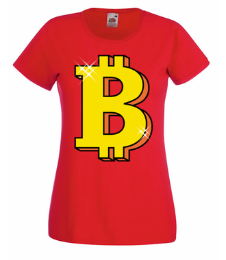 Jego wysokość bitcoin! - Koszulka z nadrukiem - Kryptowaluty - bitcoin - Damska
