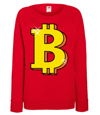 Jego wysokość bitcoin! - Bluza z nadrukiem - Kryptowaluty - bitcoin - Damska