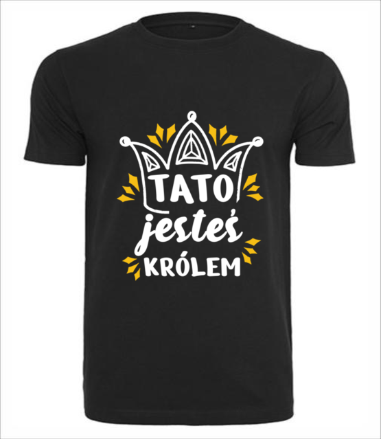Krol moze byc tylko jeden koszulka z nadrukiem dla taty mezczyzna jipi pl 1949 1
