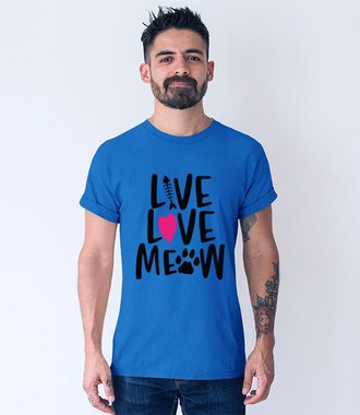 Kocie priorytety z humorem - Koszulka z nadrukiem - Miłośnicy kotów - Męska