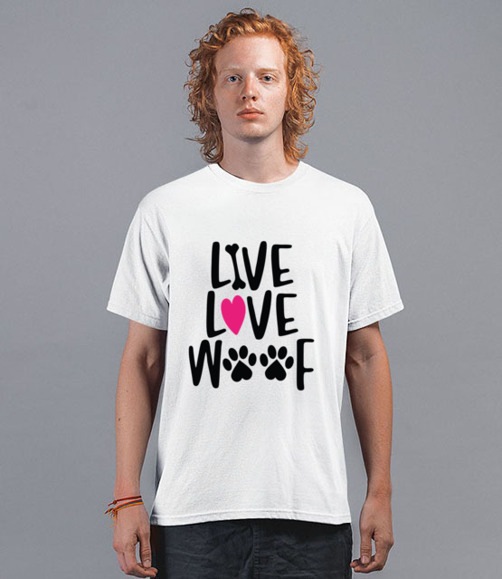 Z pieskiem przez zycie koszulka z nadrukiem milosnicy psow mezczyzna jipi pl 1972 40
