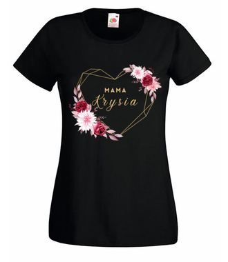 Mama serce - Koszulka z nadrukiem - Dla mamy - Damska