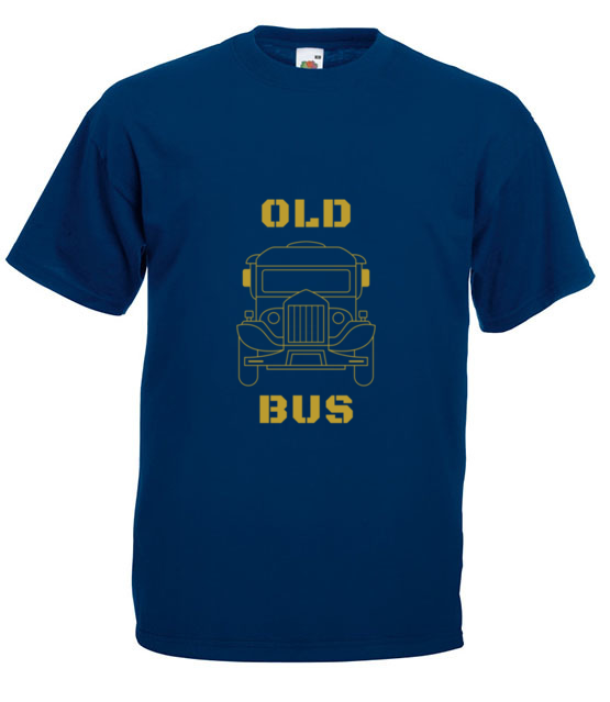 Old bus koszulka z nadrukiem dla motofana mezczyzna jipi pl 2058 3