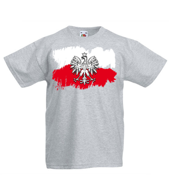 Biało i czerwono na tle - Koszulka z nadrukiem - Patriotyczne - Dziecięca