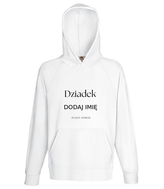 DZIADEK RZĄDZI - Bluza z nadrukiem - Dla Dziadka - Męska z kapturem