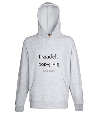 DZIADEK RZĄDZI - Bluza z nadrukiem - Dla Dziadka - Męska z kapturem