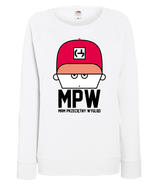 Mam przeciętny wygląd - Bluza z nadrukiem - Nasze podwórko - Damska