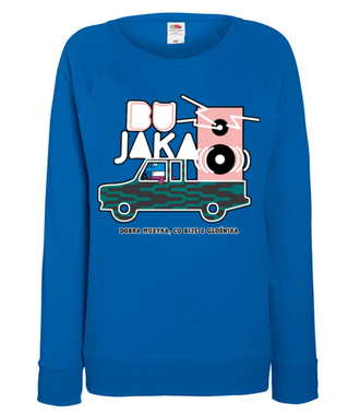 Dobra muzyka bije z mego głośnika - Bluza z nadrukiem - Nasze podwórko - Damska