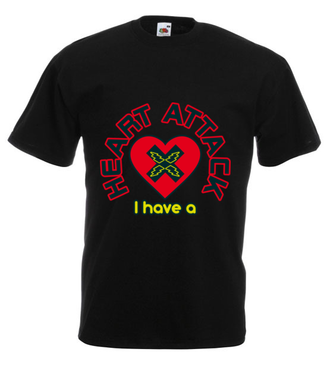 Atak zranionych serc - Koszulka z nadrukiem - na Walentynki - Męska