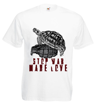 Stop wojnom, czas na miłość - Koszulka z nadrukiem - Patriotyczne - Męska