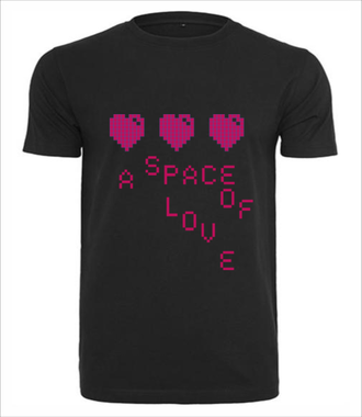 Miłosna przestrzeń - Koszulka z nadrukiem - na Walentynki - Męska