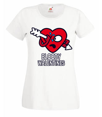 Krwawe walentynki - Koszulka z nadrukiem - na Walentynki - Damska