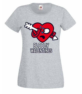 Krwawe walentynki - Koszulka z nadrukiem - na Walentynki - Damska
