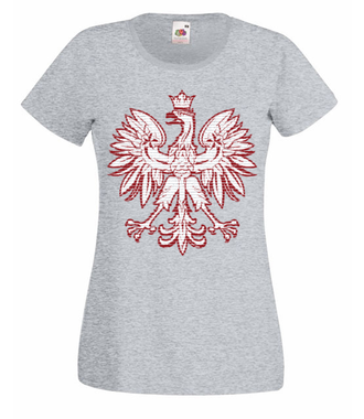 Z orłem na piersi - Koszulka z nadrukiem - Patriotyczne - Damska