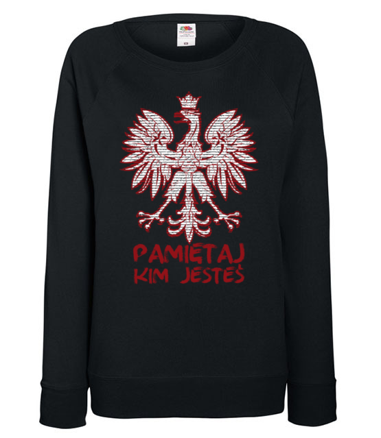 Kto ty jestes bluza z nadrukiem patriotyczne kobieta jipi pl 293 115