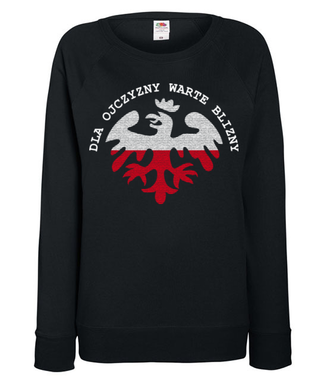 Ojczyzna przede wszystkim - Bluza z nadrukiem - Patriotyczne - Damska