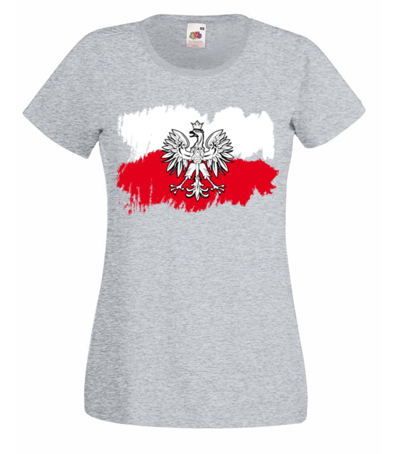 Bialo i czerwono na tle koszulka z nadrukiem patriotyczne kobieta jipi pl 309 63
