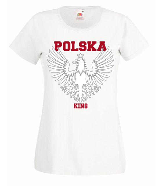 Polska krolem polska gora koszulka z nadrukiem patriotyczne kobieta jipi pl 310 58
