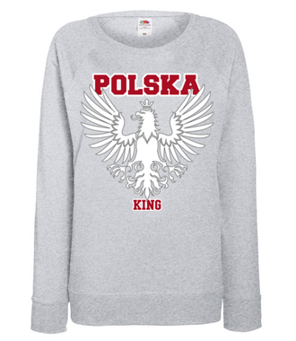 Polska królem, Polska górą! - Bluza z nadrukiem - Patriotyczne - Damska