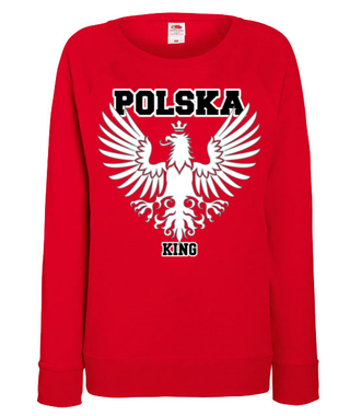 Polska królem, Polska górą! - Bluza z nadrukiem - Patriotyczne - Damska