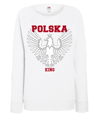 Polska królem, Polska górą! - Bluza z nadrukiem - Patriotyczne - Damska