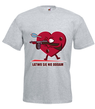 Tak łatwo się nie oddam! - Koszulka z nadrukiem - Walentynki - Męska