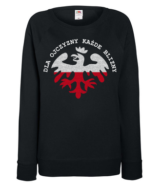 Ojczyzna, krew i blizna - Bluza z nadrukiem - Patriotyczne - Damska
