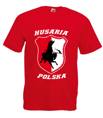 Husaria. Polska moc. - Koszulka z nadrukiem - Patriotyczne - Męska