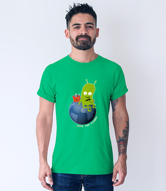Ratuj swoją planetę - Koszulka z nadrukiem - Patriotyczne - Męska