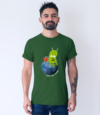 Ratuj swoją planetę - Koszulka z nadrukiem - Patriotyczne - Męska