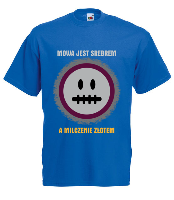 Mowa srebrem milczenie zlotem koszulka z nadrukiem smieszne mezczyzna jipi pl 322 5