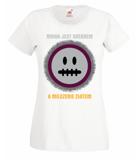 Mowa srebrem milczenie zlotem koszulka z nadrukiem smieszne kobieta jipi pl 322 58