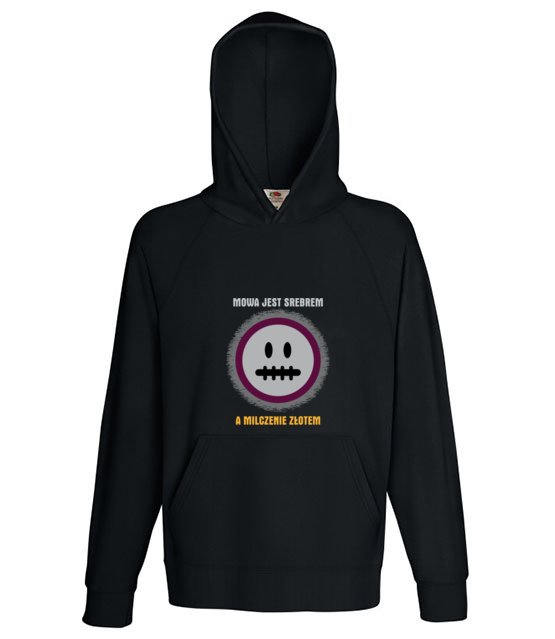 Mowa srebrem milczenie zlotem bluza z nadrukiem smieszne mezczyzna jipi pl 322 134