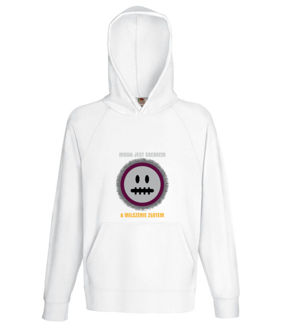Mowa srebrem milczenie zlotem bluza z nadrukiem smieszne mezczyzna jipi pl 322 135