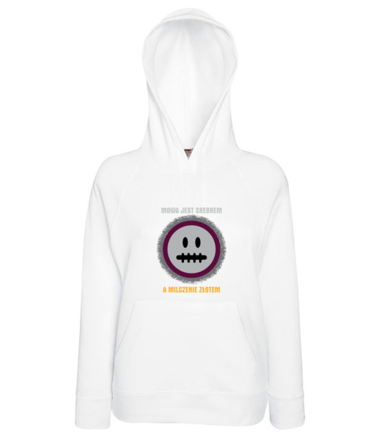 Mowa srebrem milczenie zlotem bluza z nadrukiem smieszne kobieta jipi pl 322 145