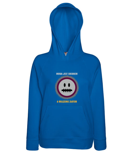 Mowa srebrem milczenie zlotem bluza z nadrukiem smieszne kobieta jipi pl 322 147