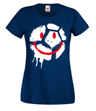 Uśmiech tylko, gdy piłka w grze - Koszulka z nadrukiem - Sport - Damska