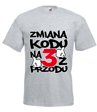 Zmiana kodu na 3 z przodu  - Koszulka z nadrukiem - Urodziny - Męska