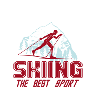 Czas na narciarstwo - Koszulka z nadrukiem - Sport - Męska