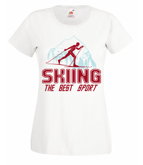 Czas na narciarstwo koszulka z nadrukiem sport kobieta jipi pl 367 58