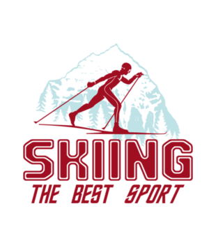 Czas na narciarstwo - Koszulka z nadrukiem - Sport - Damska