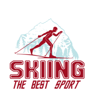 Czas na narciarstwo - Koszulka z nadrukiem - Sport - Męska