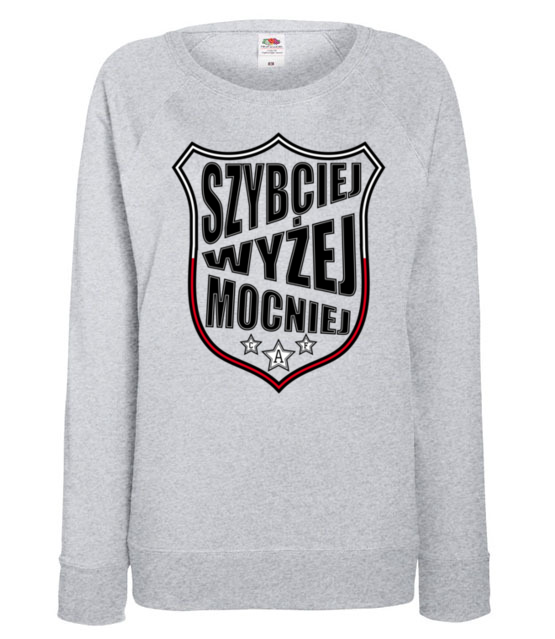 Szybciej wyzej mocniej bluza z nadrukiem sport kobieta jipi pl 395 118