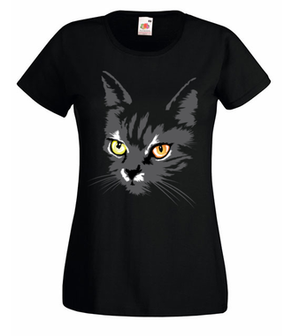 Koszulkowy kitty kat - Koszulka z nadrukiem - Zwierzęta - Damska