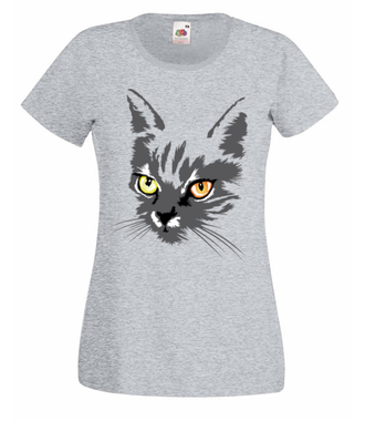 Koszulkowy kitty kat - Koszulka z nadrukiem - Zwierzęta - Damska