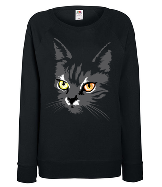 Koszulkowy kitty kat - Bluza z nadrukiem - Zwierzęta - Damska