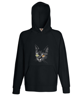 Koszulkowy kitty kat - Bluza z nadrukiem - Miłośnicy Zwierząt - Męska z kapturem