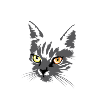 Koszulkowy kitty kat - Bluza z nadrukiem - Zwierzęta - Męska z kapturem