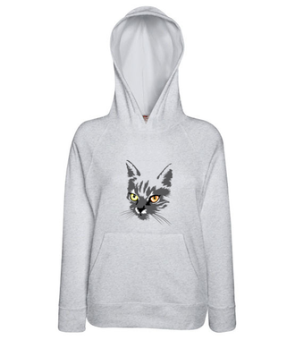 Koszulkowy kitty kat - Bluza z nadrukiem - Miłośnicy Zwierząt - Damska z kapturem