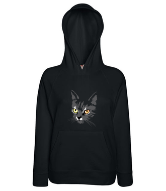 Koszulkowy kitty kat - Bluza z nadrukiem - Zwierzęta - Damska z kapturem